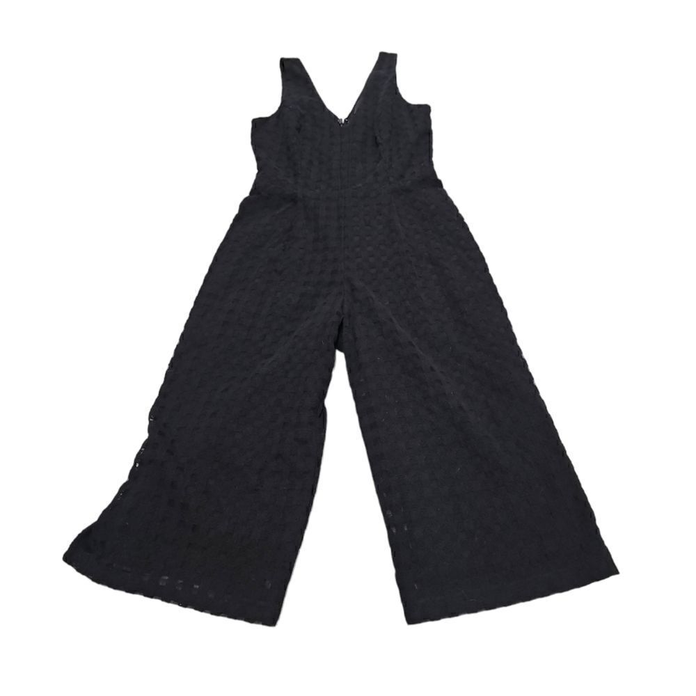 Adelyn Rae Black Crochet Overlay‎ Black Cropped One Piece Jumper Size Small